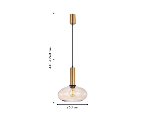 Подвес F-Promo 4358-1P Dubbel 1*E27*40W D260*H440/1940мм
