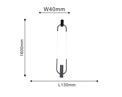 4191-1P, подвес, L130xW40xH500/1600, LEDx3W, 255LM, 4000K