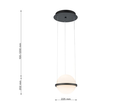 Подвес Favourite 4502-1P Ringar LED*20W, 1200LM, 3000K D225*H190/1200мм