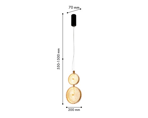 Подвес Favourite 4488-3P Slik LED*14W, 960LM, 4000K L200*H550/1500мм