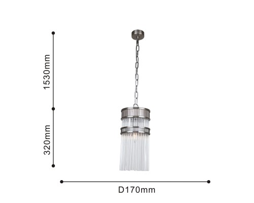 Подвес Favourite 4201-1P Turris 1*E14*40W D170*H490/1850мм