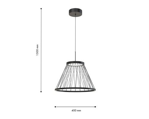 Подвес Favourite 4633-4P Fibra LED*12W, 370LM, 4000K D400*H400/1500мм