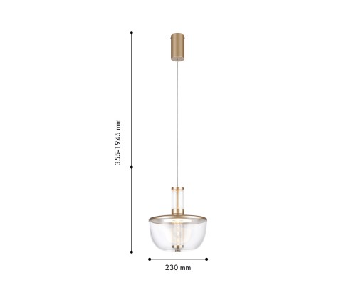 Подвес Favourite 4313-1P Flaska LED*12W, 600LM, 4000K, CRI>90 D230*H355/1945мм
