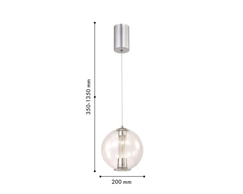 Подвес Favourite 4552-2P Boble LED*7W, 275LM, 4000K D200*H350/1350мм