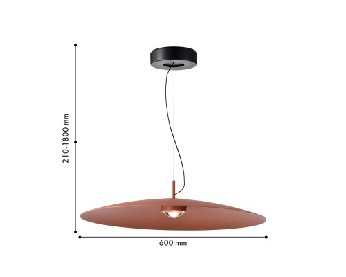 Подвес Favourite 4411-2P Lars LED*12W, 1050LM, 4000K, IP20 D600*H210/1800мм