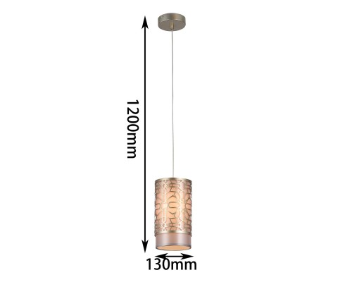 2912-1P, подвес, D130xH230/1200, 1xE14x40W