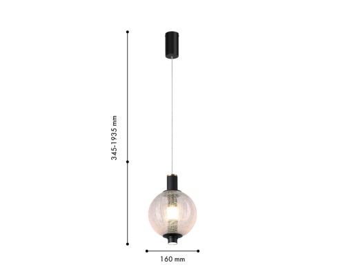 Подвес Favourite 4315-1P Kolbe LED*9W, 650LM, 4000K, CRI>90 D160*H345/1935мм