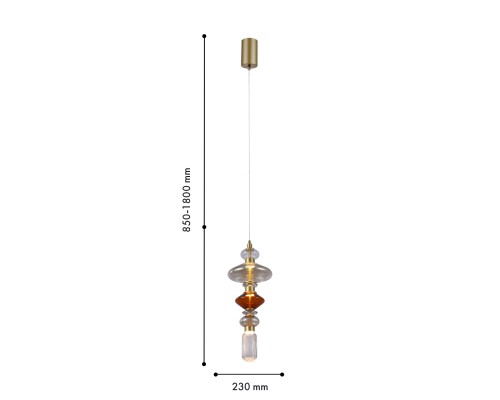 Подвес Favourite 4237-1P Veneto LED*12W, 1560LM, 4000K D230*H850/1800мм