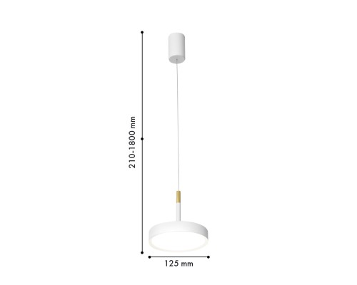 Подвес Favourite 4505-1P Piller LED*10W, 650LM, 4000K, CRI>90 , dimmer D125*H210/1800мм
