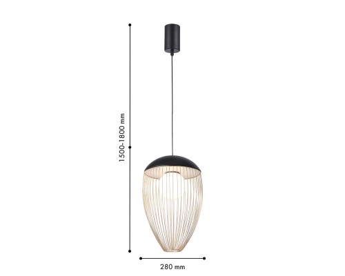 Подвес Favourite 4241-1P core LED*7W, 650LM, 4000K D280*H580/1800мм