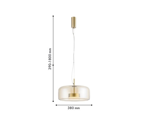 Подвес Favourite 4235-2P Reflex LED*12W, 1300LM, 4000K D380*H390/1800мм