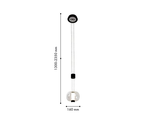 Подвес Favourite 4493-1P Lyfta LED*4W + LED*3W, 420LM, 4000K D160*H1300/1800мм