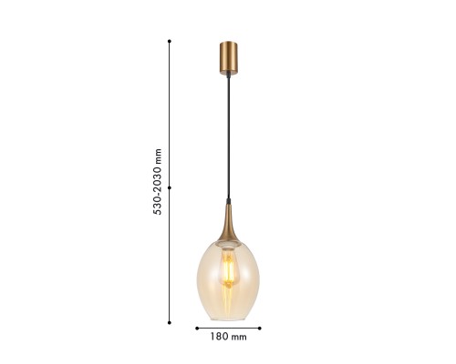 Подвес F-Promo 4360-1P Dubbel 1*E27*40W D180*H530/2030мм