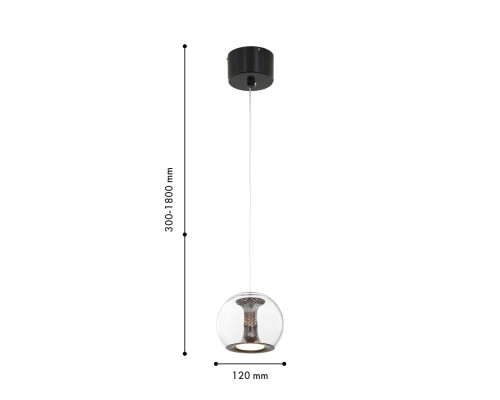 Подвес Favourite 4335-1P Sfar LED*7W, 560LM, 4000K D120*H300/1800мм