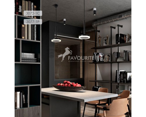 Подвес Favourite 3077-1P Sarkal LED*6W, 200LM, 4000K, IP20 D110*H184/1200мм