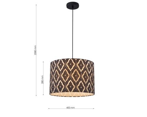 4765-1P, подвес, D400xH310/2080, 1xE27x40W, excluded