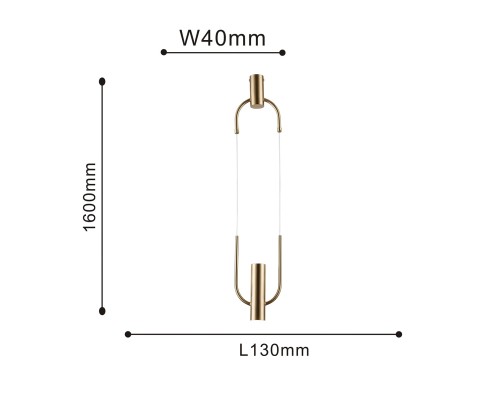4192-1P, подвес, L130xW40xH500/1600, LEDx3W, 255LM, 4000K