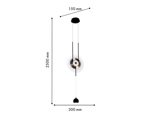 Подвес Favourite 4566-2P Reverse LED*19W, 1200LM, 4000K L300*W150*H1500/2500мм