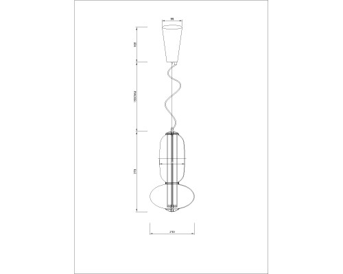 Подвес Favourite 4254-2P Vapor LED*12.5W, 1000LM, 4000K D210*H545/2045мм