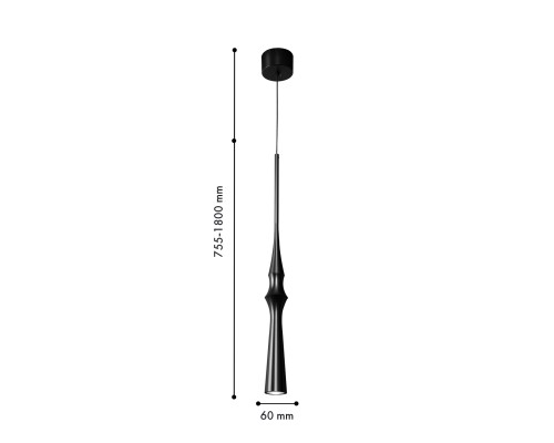 Подвес Favourite 4332-1P Ipsam LED*6W, 480LM, 4000K D60*H755/1800мм