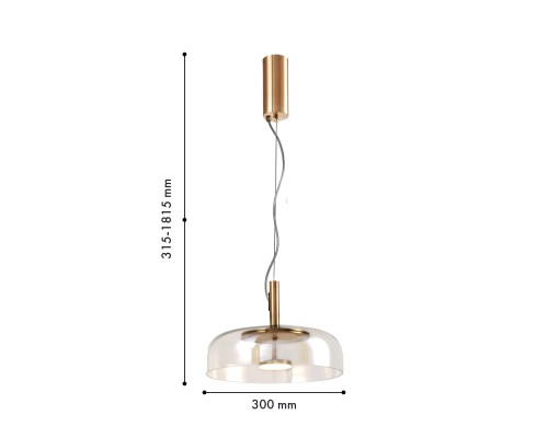 Подвес Favourite 4258-1P Brandy LED*4.8W, 530LM, 4000K D300*H315/1815мм