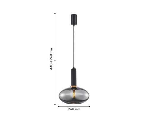 Подвес F-Promo 4359-1P Dubbel 1*E27*40W D260*H440/1940мм