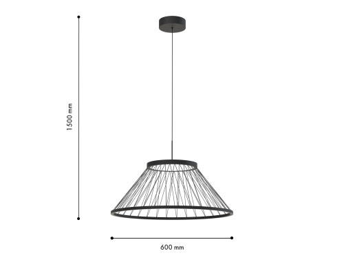 Подвес Favourite 4633-6P Fibra LED*16W, 600LM, 4000K D600*H400/1500мм