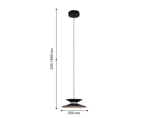 Подвес Favourite 4372-1P Platt LED*4W, 280LM, 4000K, CRI>90 D200*H200/1800мм
