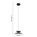 Подвес Favourite 4372-1P Platt LED*4W, 280LM, 4000K, CRI>90 D200*H200/1800мм