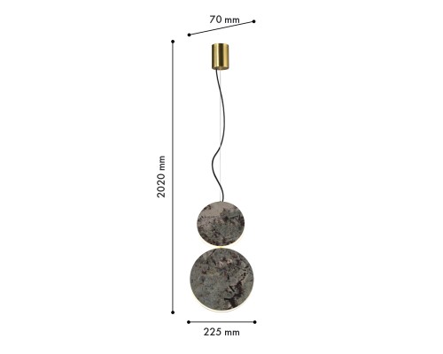 Подвес Favourite 4447-2P Sten LED*15W, 445LM, 4000K L225*W70*H2020мм