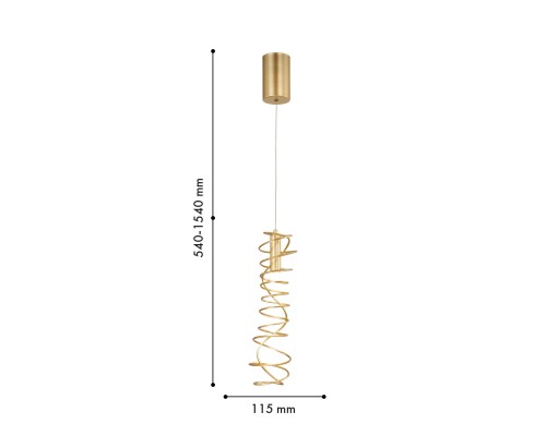 Подвес Favourite 4554-2P Fontes LED*5W, 285LM, 4000K D115*H540/1540мм