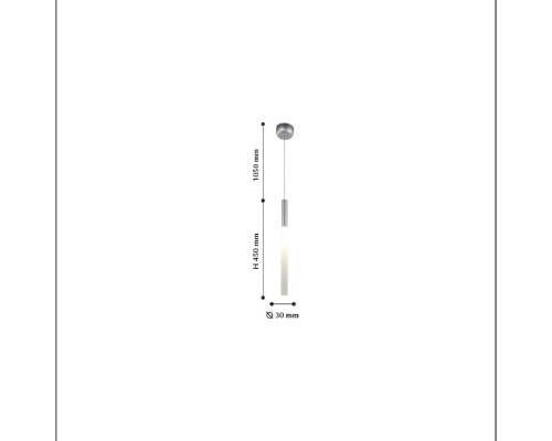 Подвес Favourite 2216-1P Tibia 1*LED*3W, 150LM, 4000K D30*H450/1500мм