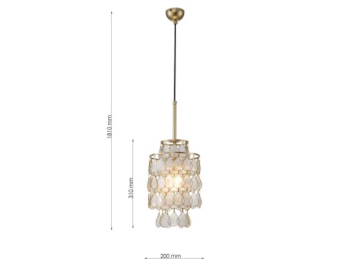 4763-1P, подвес, D200xH600/1810, 1xE14x40W, excluded