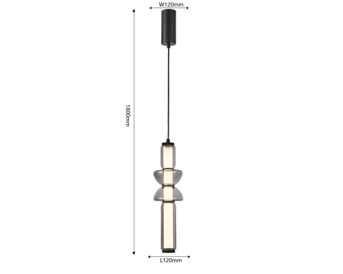 Подвес Favourite 4456-1P Prank LED*24W, 3120LM, 4000K D120*H690/1080мм