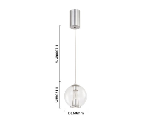 Подвес Favourite 4552-1P Boble LED*7W, 300LM, 4000K D160*H300/1300мм