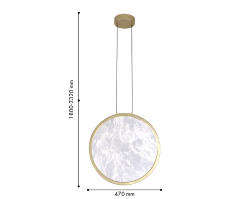 Подвес Favourite 4374-1P Imma LED*27W, 1620LM, 4000K, CRI>90 L470*W150*H1800/2320мм