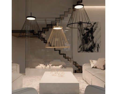 Подвес Favourite 4634-6P Fibra LED*16W, 600LM, 4000K D600*H400/1500мм