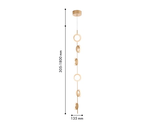 Подвес Favourite 4334-6P1 Yo-yo 6*LED*4W, 1920LM, 4000K D135*H1305/1800мм