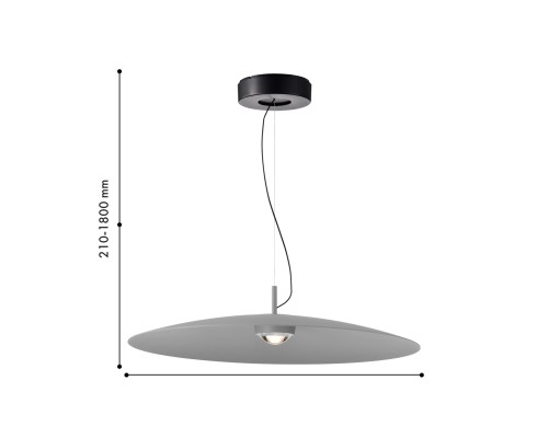 Подвес Favourite 4412-2P Lars LED*12W, 1050LM, 4000K, IP20 D600*H210/1800мм