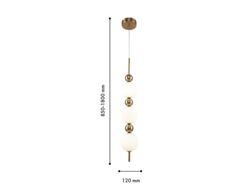 Подвес F-Promo 4088-3P Chantra 3*LED*6W, 1350LM, 4000K D120*H850/1800мм