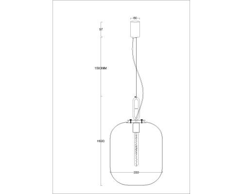 Подвес Favourite 4264-1P Canister 1*E27*40W D350*H700/2200мм