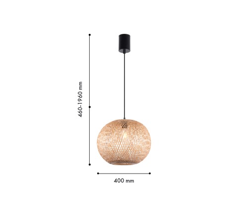 Подвес Favourite 4271-1P Paleas 1*E27*40W D400*H460/1960мм