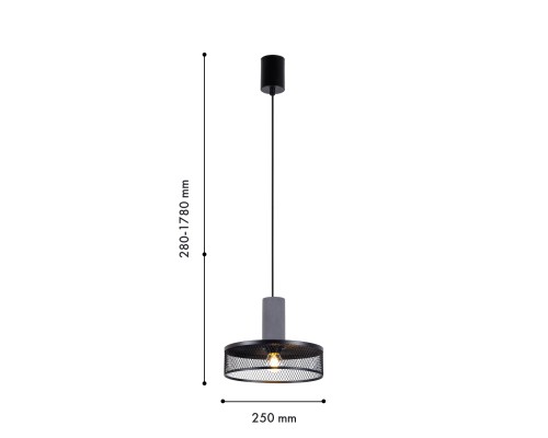 Подвес Favourite 4273-2P cementita 1*E27*60W D250*H280/1780мм