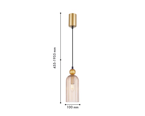 Подвес F-Promo 4365-1P Semisfera 1*E14*40W D100*H455/1955мм