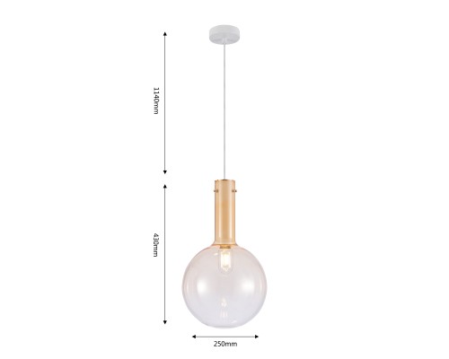 4102-1P, подвес, D250xH470/1630, 1xE27x60W