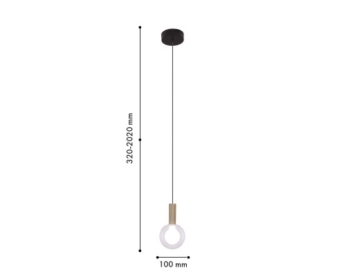 Подвес Favourite 4378-1P Kula LED*3W, 195LM, 4000K, CRI>90 D100*H320/2020мм