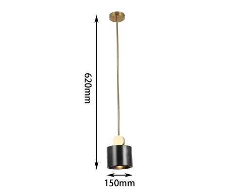 2909-1P, подвес, D150xH620, 1xE27x60W