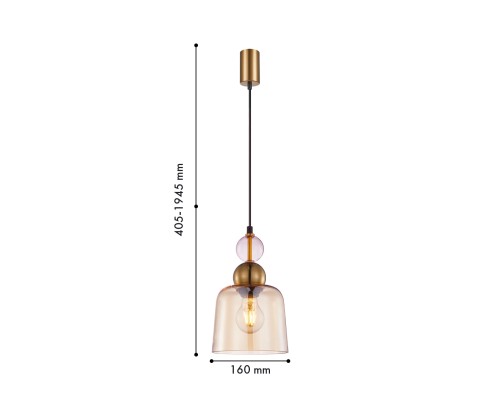 Подвес F-Promo 4341-1P Vinglas 1*E27*40W D160*H445/1945мм
