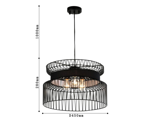 Подвес Favourite 2363-2P Korb 3*E27*40W D450*H280/1280мм
