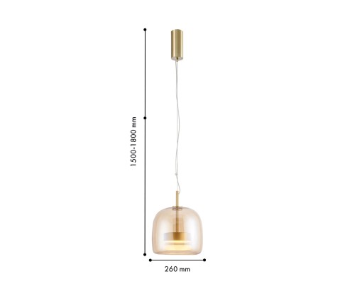 Подвес Favourite 4235-1P Reflex LED*12W, 1300LM, 4000K D260*H460/1800мм